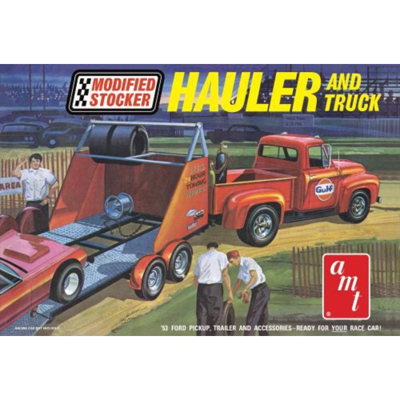 AMT 1:25 '53 Ford Pickup Mod Gulf Modified Stockcar Hauler