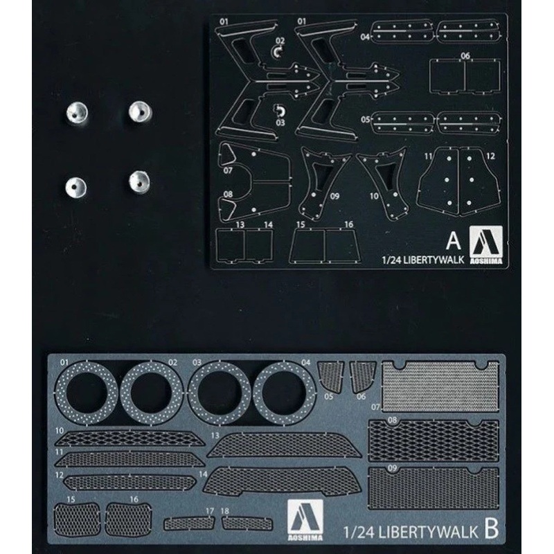 Aoshima 1:24 LBW R35 GT-R Detail Up Photo Etch Parts