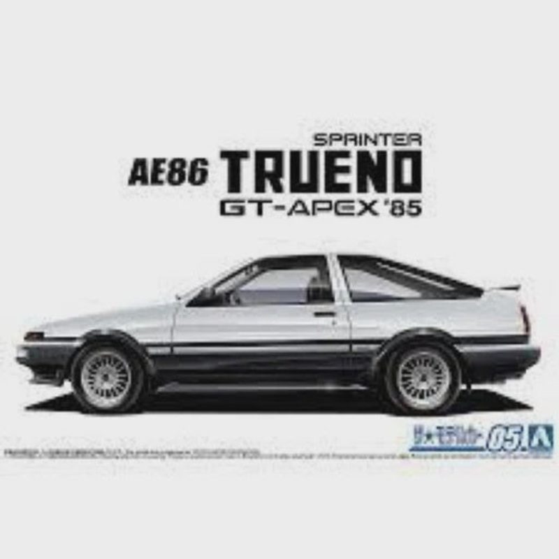 Aoshima 1:24 Toyota AE86 Sprinter Trueno GT-APEX 1985