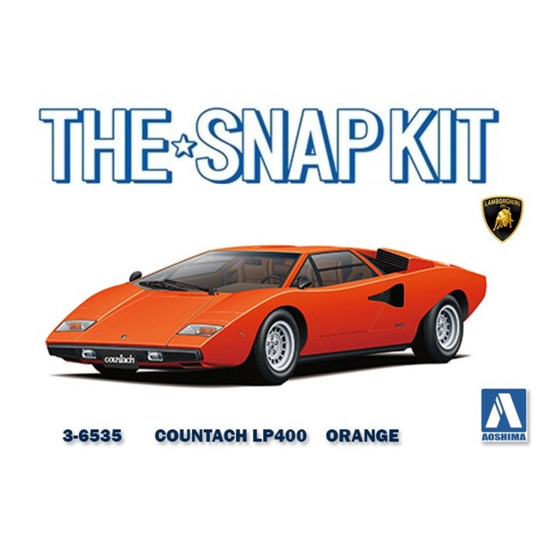 Aoshima 1:32 Lamborghini Countach LP400 Orange Snap Kit