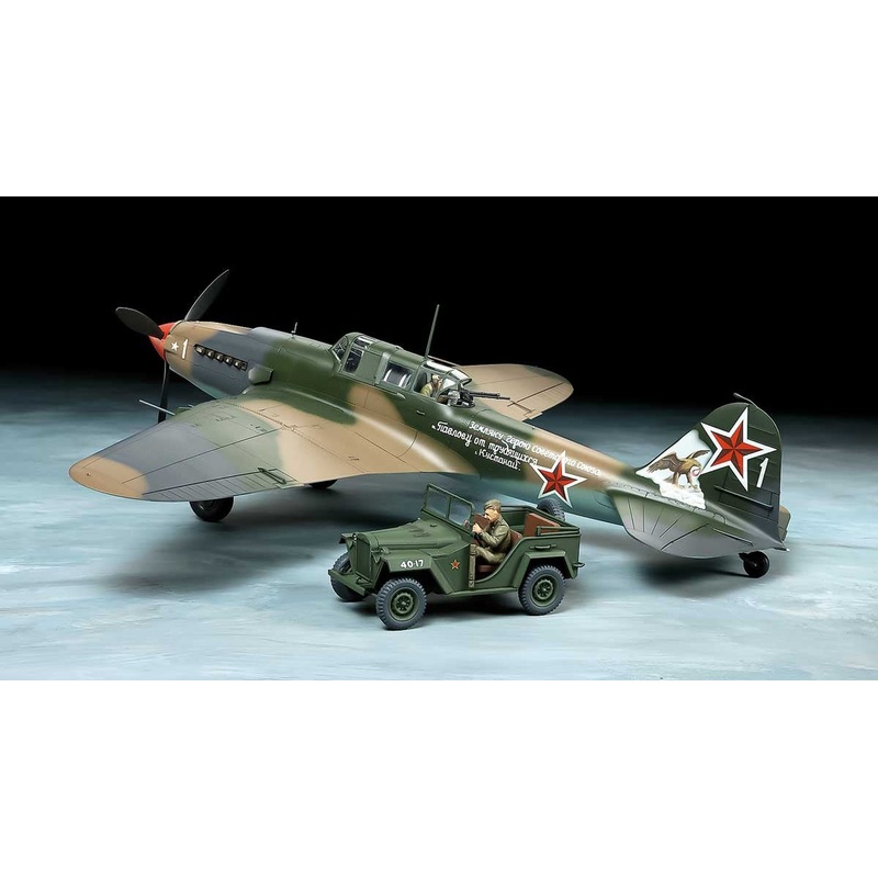 Tamiya 1:48 Ilyushin IL-2 Shturmovik  & GAZ-67B  Field Car