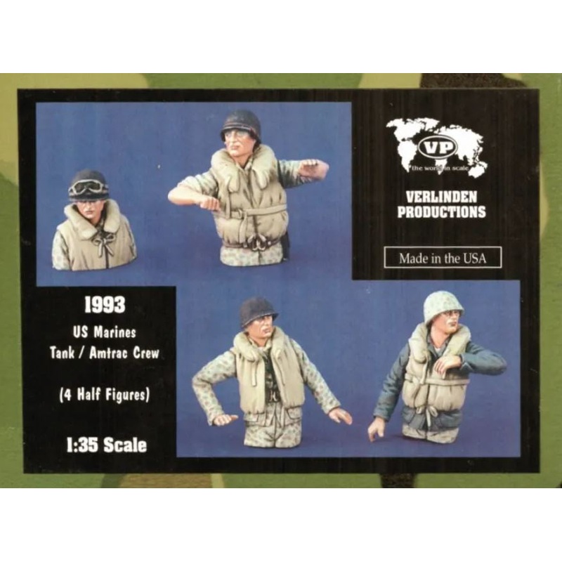 VP 1:35 US Marines Tank / Amtrac Crew (4 Resin Half-Figures)