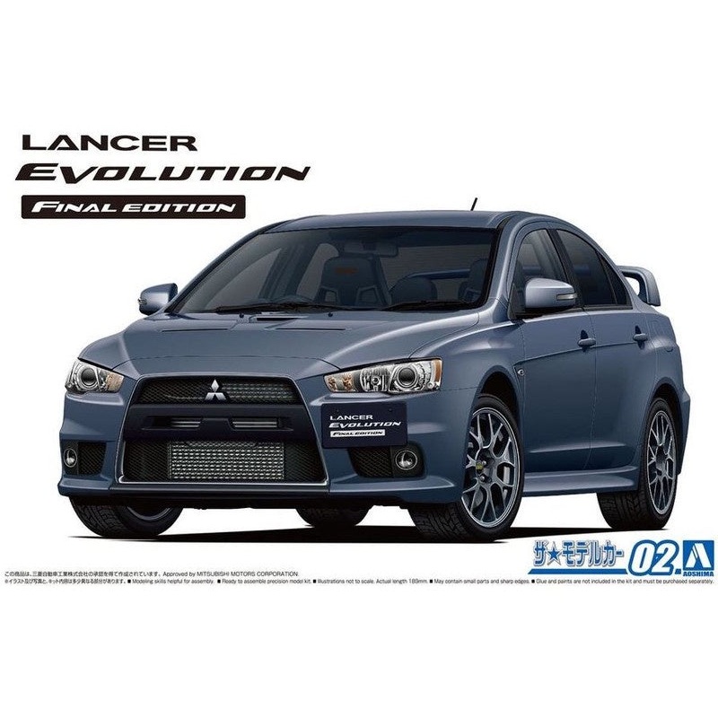 Aoshima 1:24 2015 Mitsubishi Lancer Evolution Final Edition