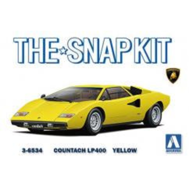 Aoshima 1:32 Lamborghini Countach LP400 Yellow Snap Kit