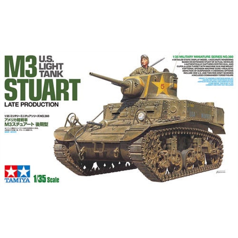 Tamiya 1:35 M3 Stuart US Light Tank Late Prod.