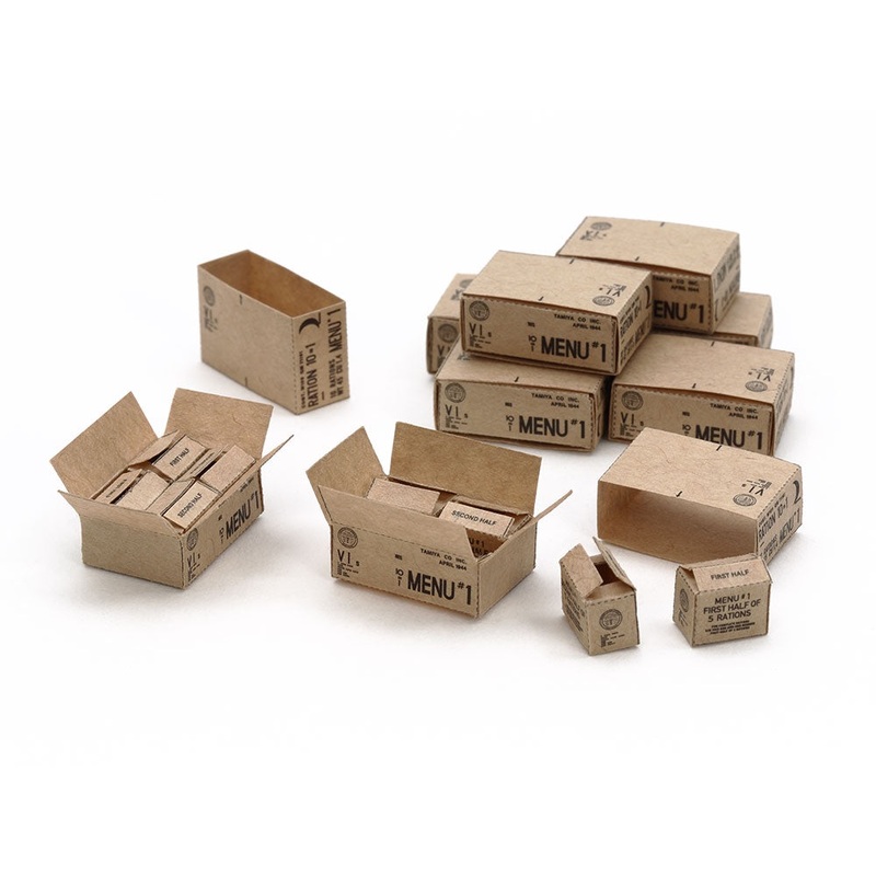 Tamiya 1:35 Scale U.S. 10-in-1 Ration Cartons (WWII)