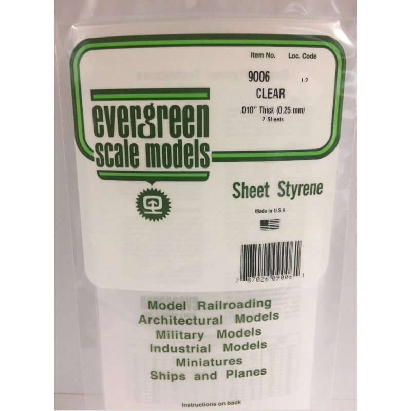 Sheet Clear 15X29cm X.25mm (2)
