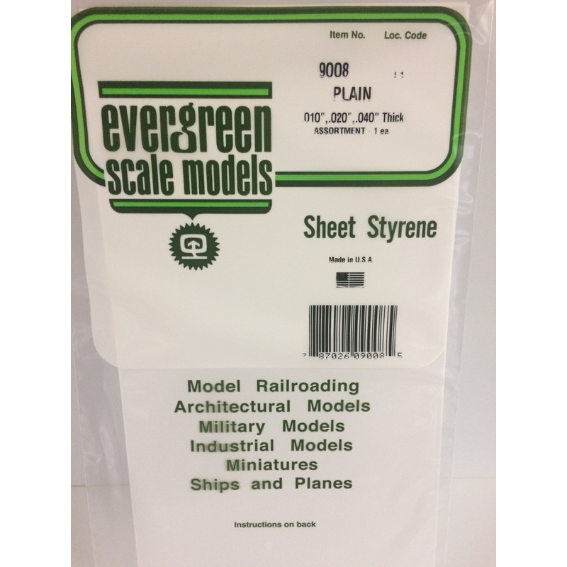 Sheet Styrene Plain Assorted