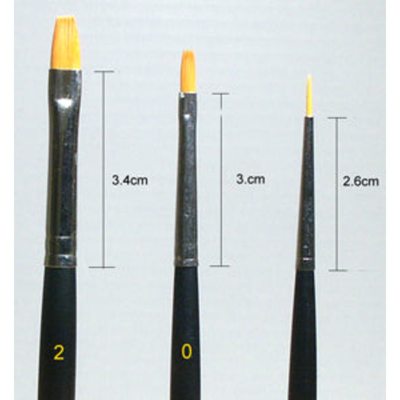 Tamiya Brush 3 Piece Set (Finer High Quality)
