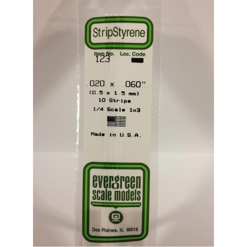 Stripstyrene White .5X1.5Mm 10