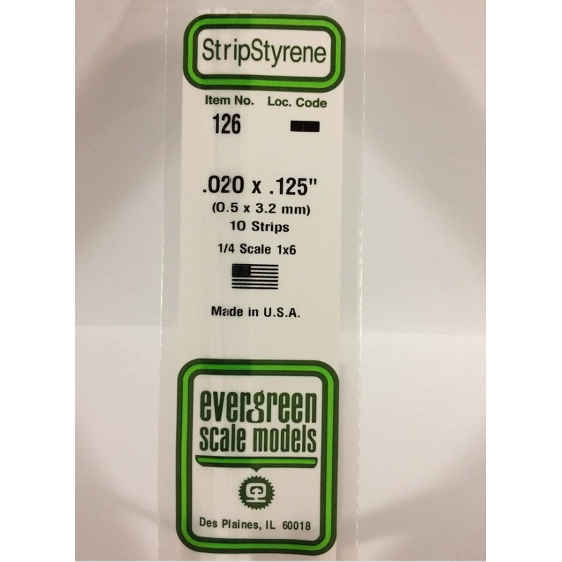 Stripstyrene White .5X3.2Mm 10