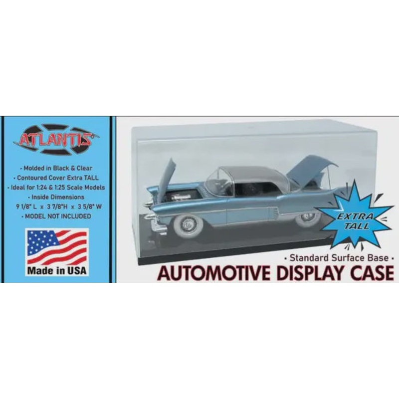 Atlantis 1/24 & 1/25 Extra Tall Standard Surface Base Automotive Display Case