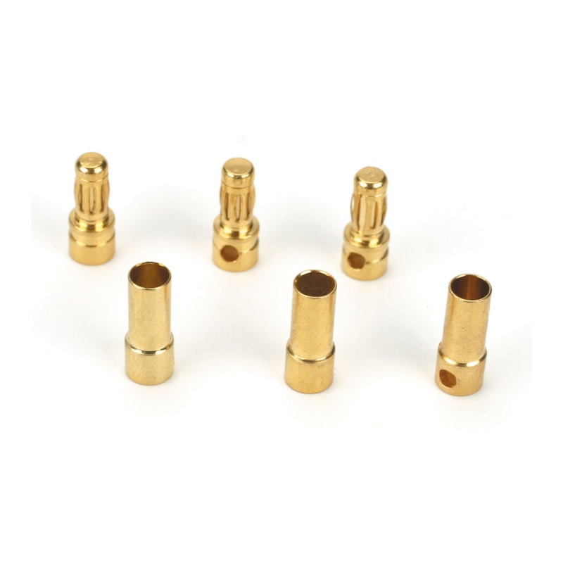 E-Flite 3.5mm Gold Bullet Connector Set (3)