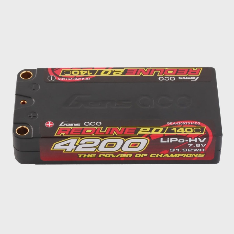 Gens Ace Redline 2.0 Series 4200mah 2S 140C 7.6V H/Case