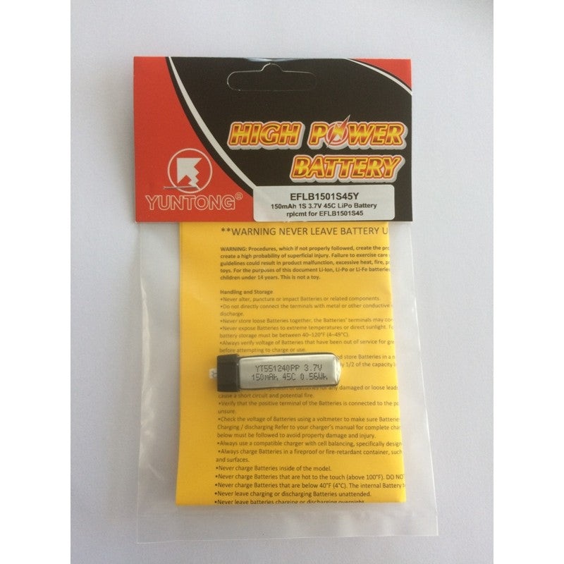 Yuntong 150mah 1s 3.7v 45c Lipo Battery