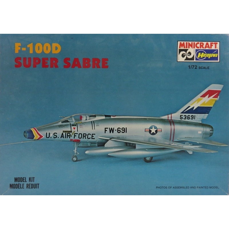 HASEGAWA MINICRAFT 1035 1/72 F-100d Super Sabre