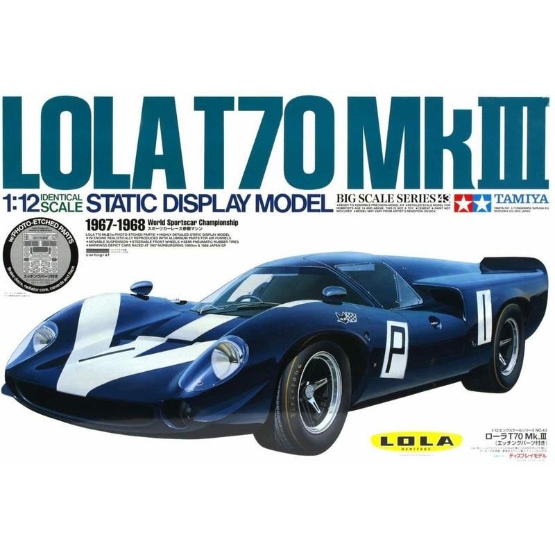 TAMIYA 12043 1/12 Big Scale Series No.43 Lola T70 Mk.III With Etching Parts