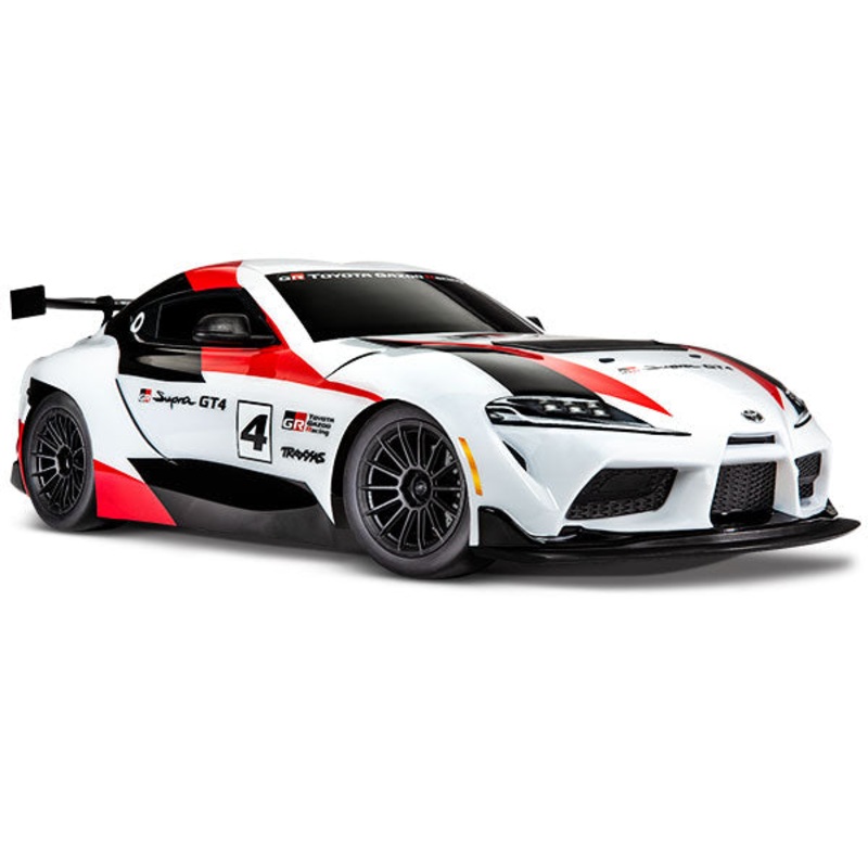 TRAXXAS 93064-4 Toyota 4-TEC 3.0 GR Supra GT4: 1/10 Scale AWD Supercar. RTR with TQ 2.4GHz radio system and XL-5 ESC (fwd/rev).