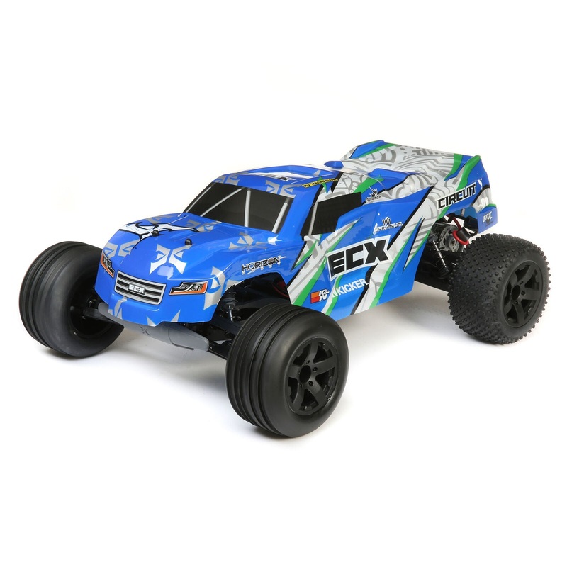 ECX ECX03430T1 1/10 Circuit 2WD Stadium Truck Brushed RTR BLUE