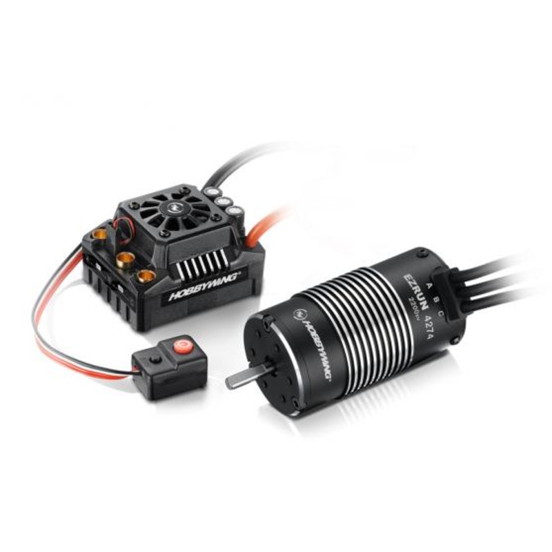 HOBBYWING 38010400 MAX8 ESC, w/ EzRun Motor, XT90- Combo (2200KV)