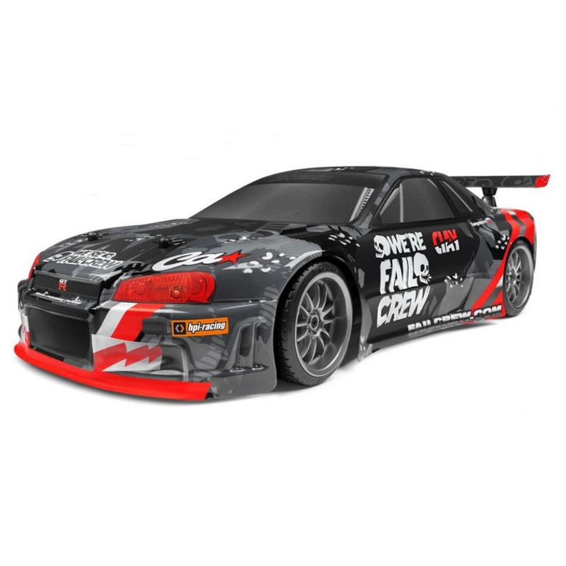 HPI 120091 E10 Drift Fail Crew Nissan Skyline R34 GT-R, RTR Ready To Run w/ Battery/Charger