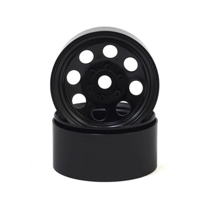 SSD SSD00268 8 Hole 1.9 Steel Beadlock Wheels Black