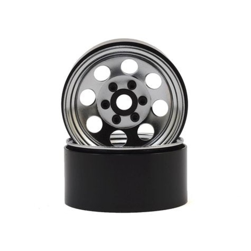 SSD SSD00270 8 Hole 1.9 Steel Beadlock Wheels Chrome