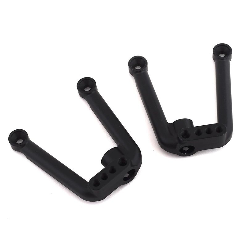 SSD SSD00380 SCX10 II Aluminum Rear Shock Hoops (Black)