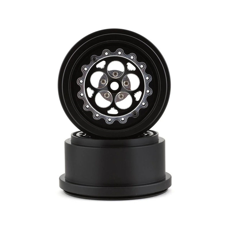SSD SSD00523 5 Hole Lightweight Aluminum Drag Racing Beadlock Wheels (Black) (2) (2.2/3.0")