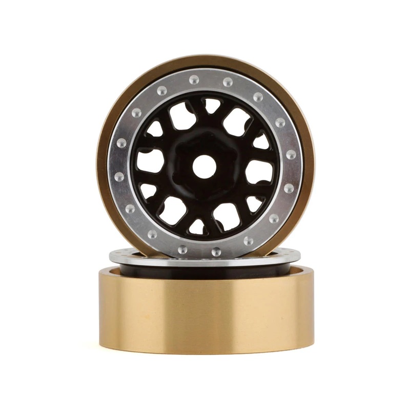 SSD SSD00552 1.0 Boxer Aluminum/Brass Beadlock Wheels (Black) (2)