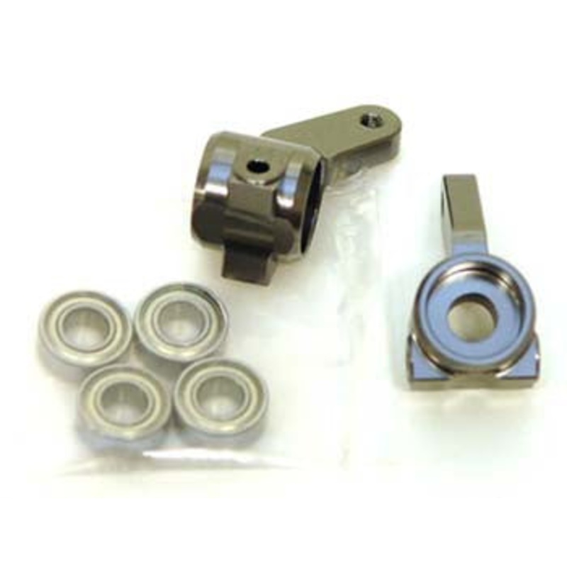 STRC ST3636GM Oversized Front Steering Knuckles w/Bearings (Gun Metal)