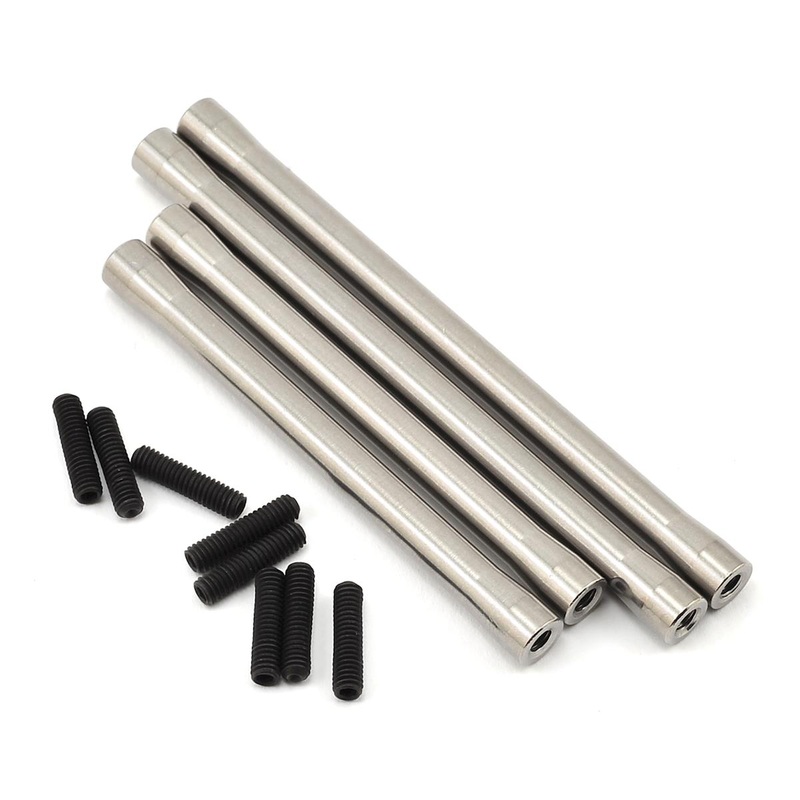 SSD SSD00124 SCX10 II HD Stainless Steel Lower Link Set (4)