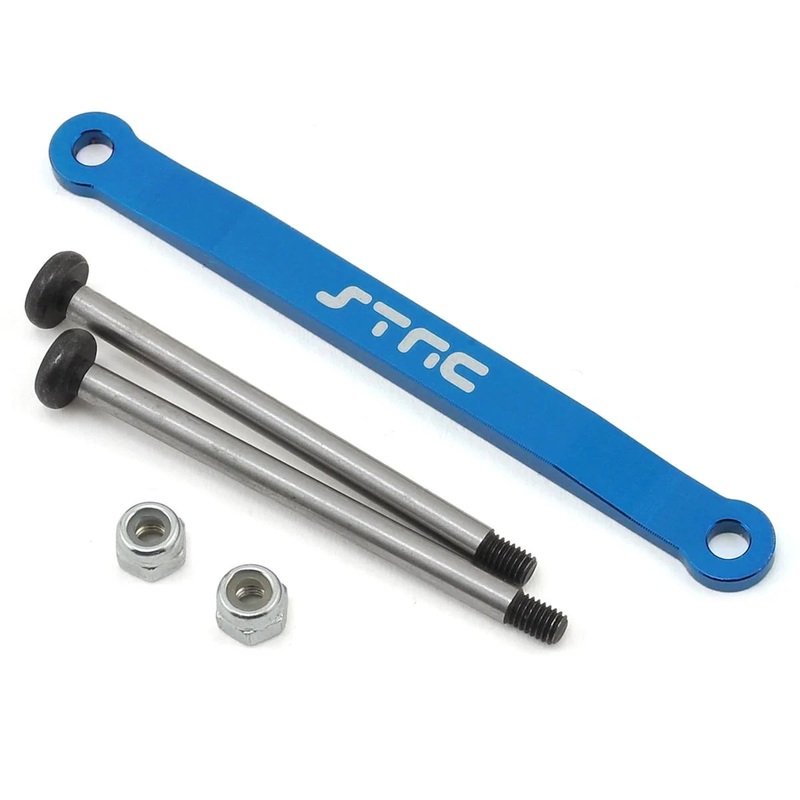 STRC ST2532XB Concepts Stampede/Bigfoot Aluminum Front Hinge Pin Brace (Blue) Heavy Duty