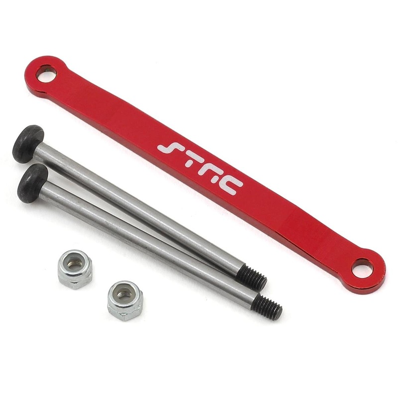 STRC ST2532XR Stampede/Bigfoot Aluminum Front Hinge Pin Brace (Red) Heavy Duty