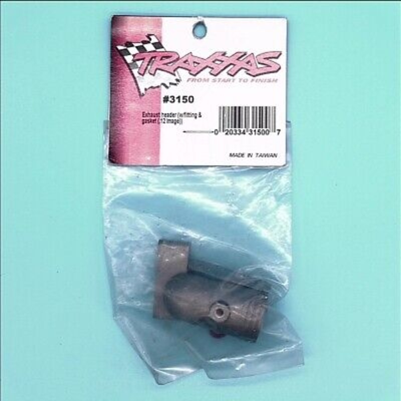 TRAXXAS 3150 HEADER EXHAUST (W/FITTING & GASKET) *DISCONTINUED