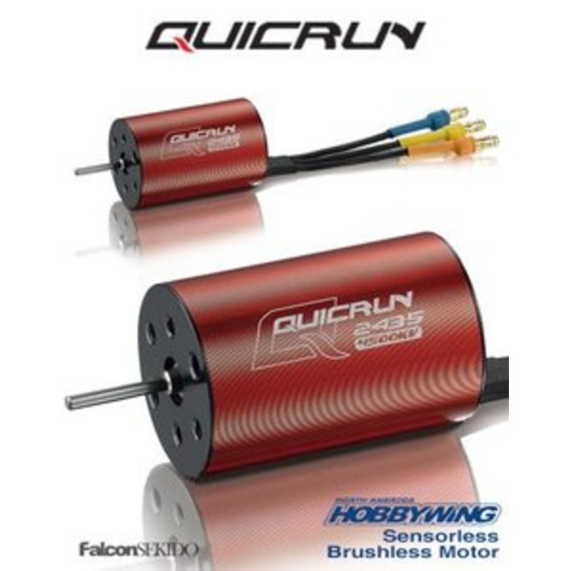 HOBBYWING 30404001 QuicRun 2435 G2 4500kV Motor, for 1/18, 1/16