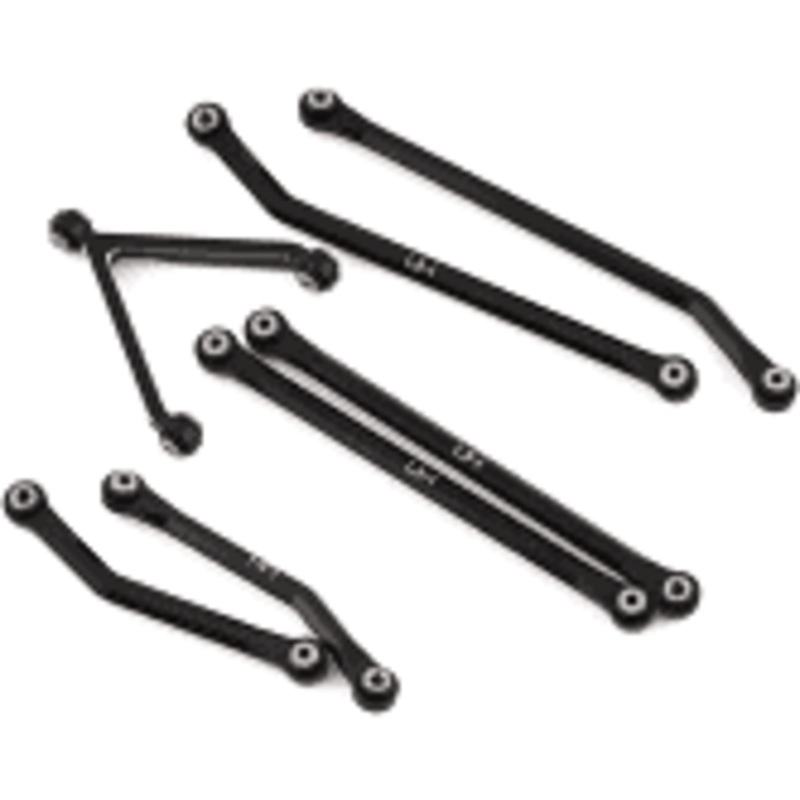 HOT RACING SXTF133HA01 Axial SCX24 Deadbolt Aluminum High Clearance Links Set (133.5mm)