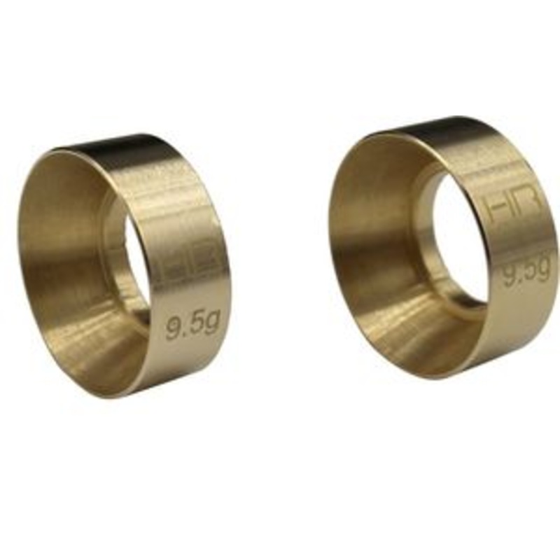 HOT RACING SXTF2612H 9.5g Brass KMC Machete Wheel Weights, for Axial SCX24