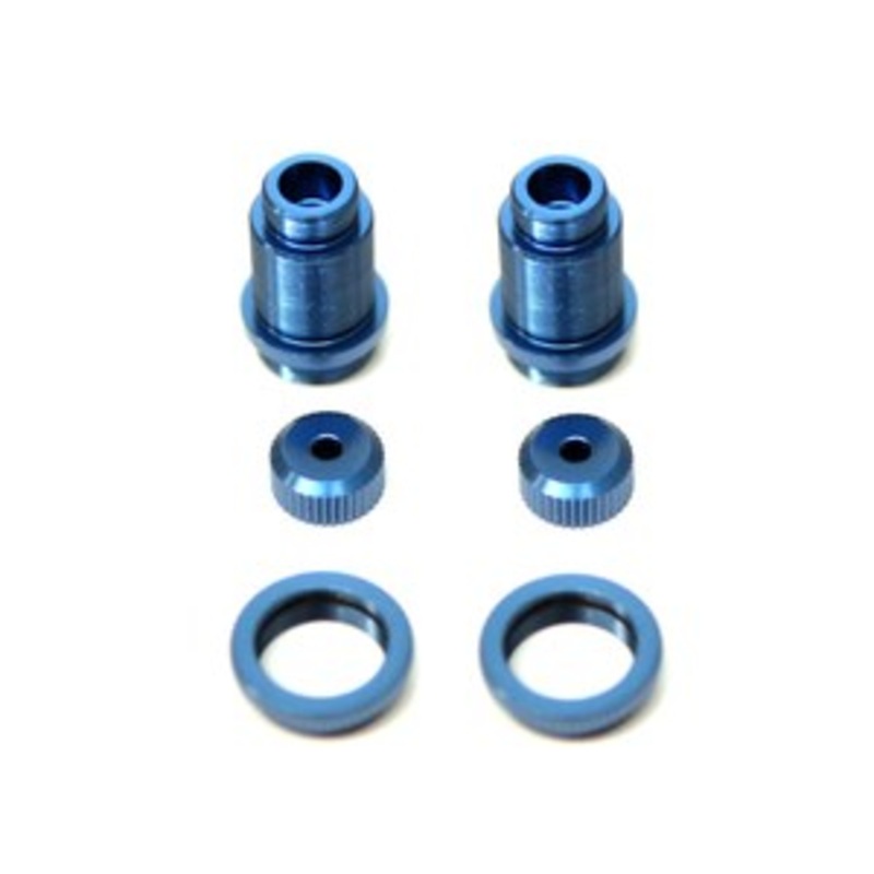 STRC ST3764XB Aluminum Threaded Shock Bodies w/Collars, Blue, for Traxxas 4Tec 2.0, 1pr