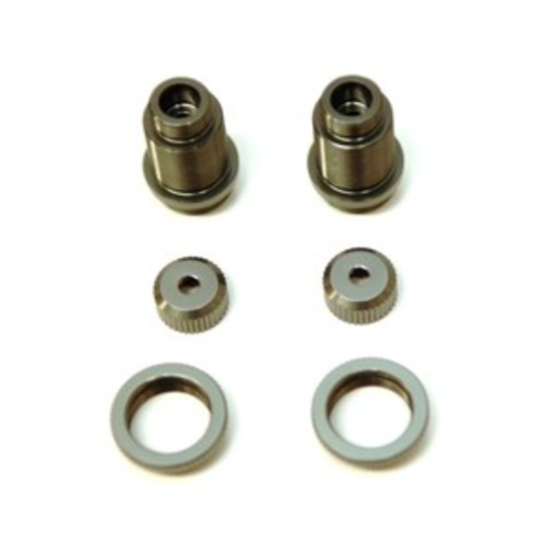 STRC ST3764XGM Aluminum Threaded Shock Bodies w/Collars, Gun Metal, for Traxxas 4Tec 2.0, 1pr