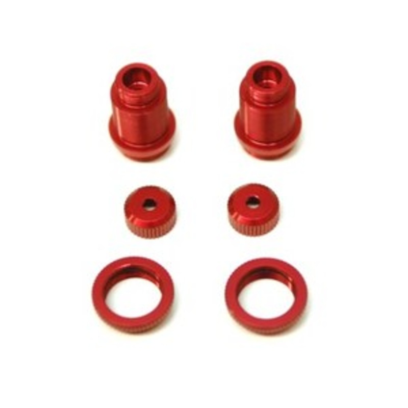 STRC ST3764XR Aluminum Threaded Shock Bodies w/Collars, Red, for Traxxas 4Tec 2.0, 1pr