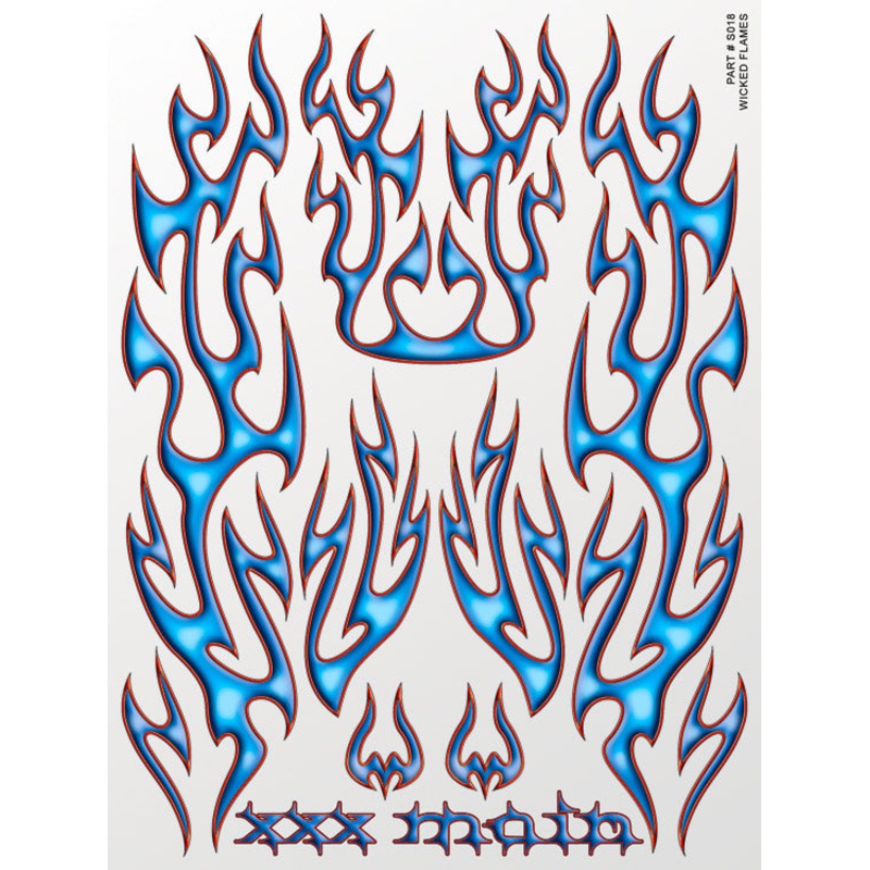 XXX MAIN S018 Wicked Flames Sticker Sheet