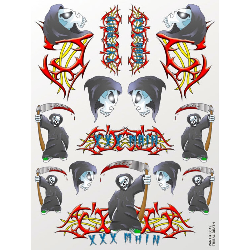 XXX MAIN S019 Tribal Death Sticker Sheet
