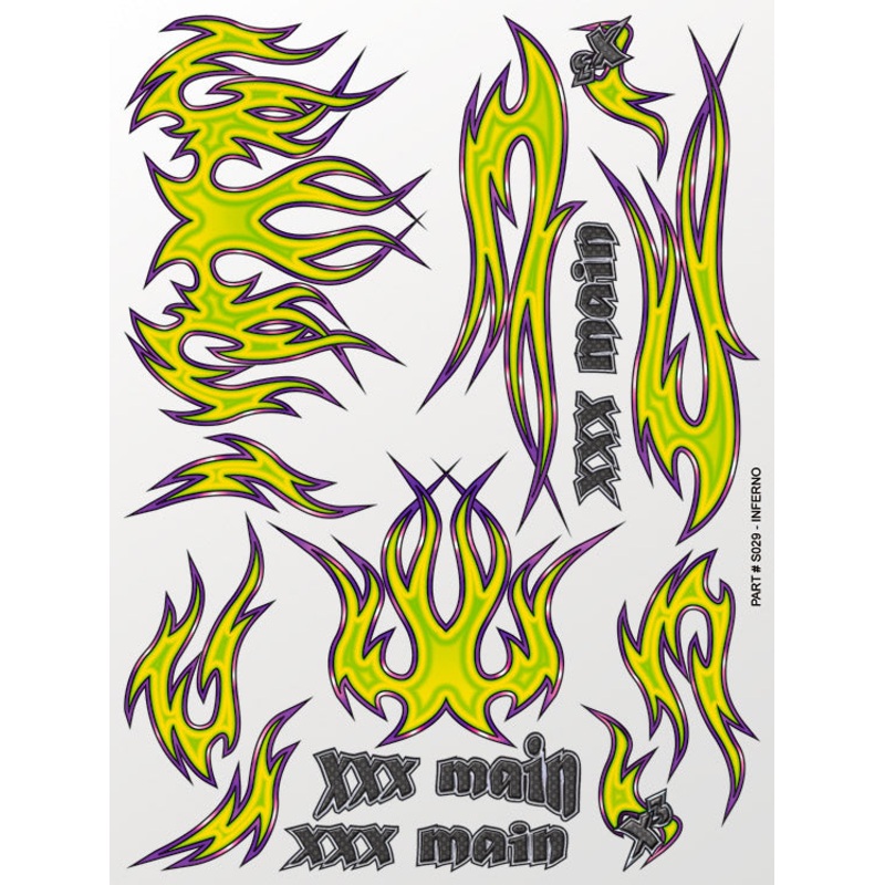 XXX MAIN S029 Inferno Sticker Sheet