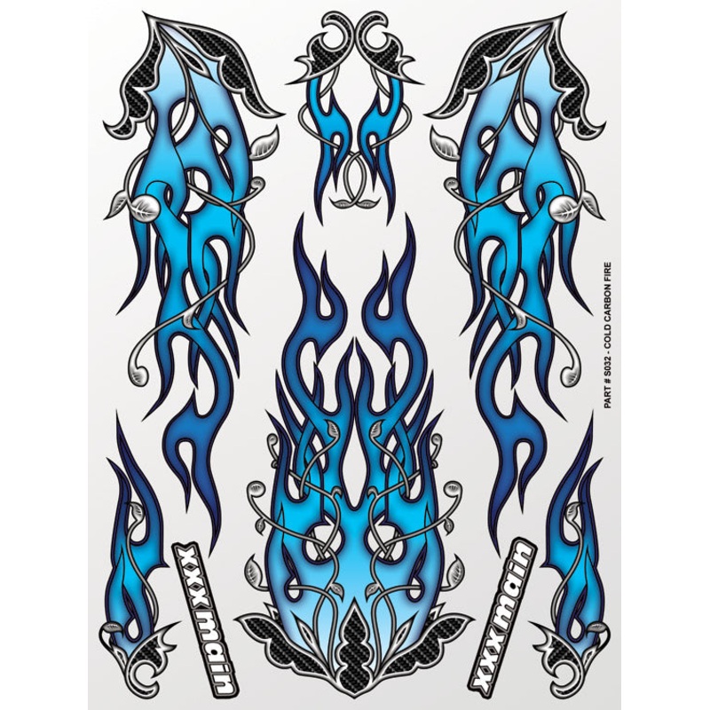 XXX MAIN S032 Cold Carbon Fire Sticker Sheet