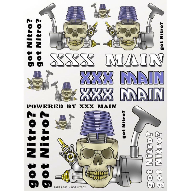 XXX MAIN S001 Got Nitro? Sticker Sheet