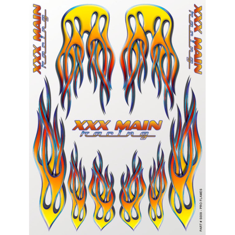 XXX MAIN S009 Pro Flames Sticker Sheet