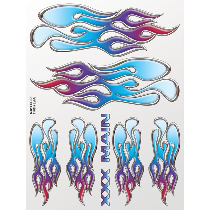 XXX MAIN S012 Ice Flames Sticker Sheet