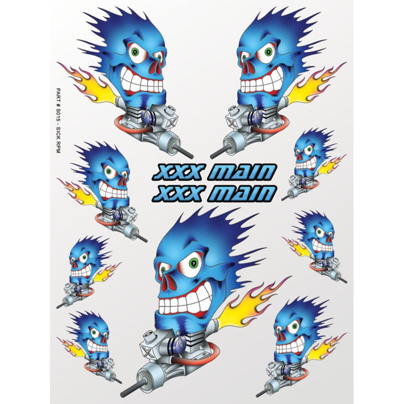 XXX MAIN S015 Sick RPM Sticker Sheet
