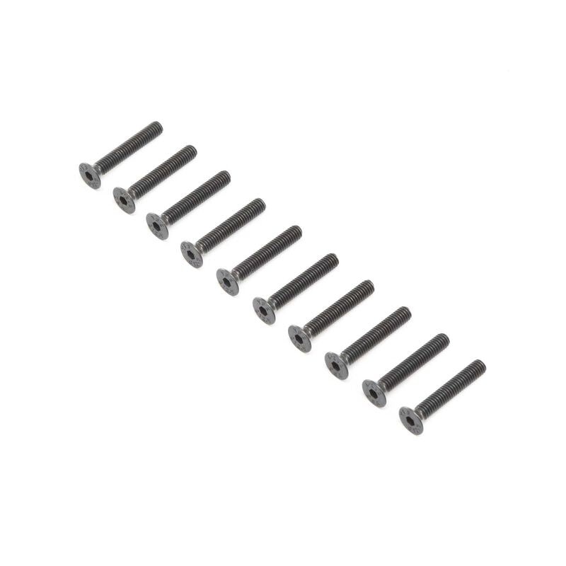 LOSI LOS255018 Flat Head Screws, Stl,BO,M4 x 25mm (10)